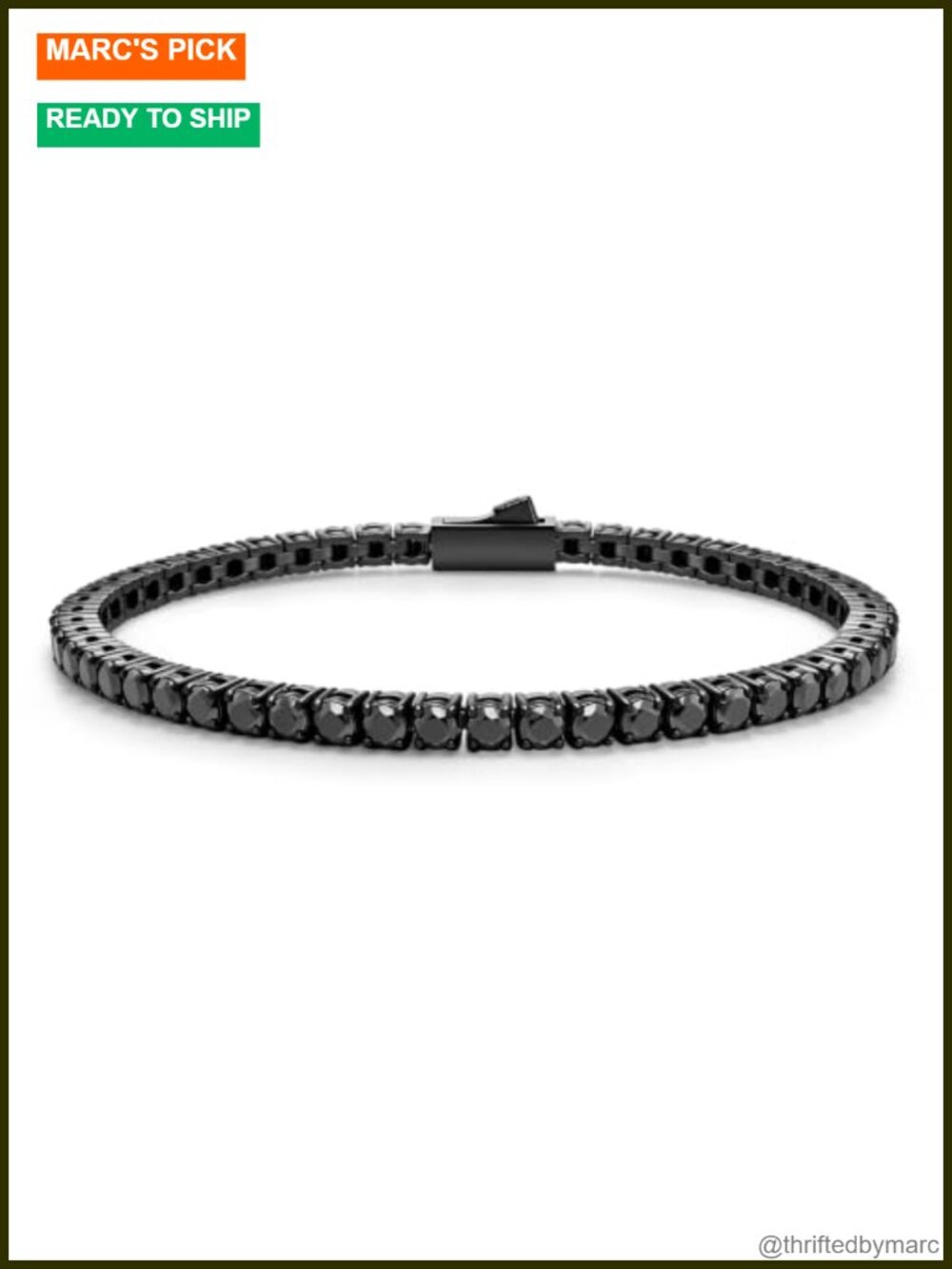 Moissanite Tennis Bracelet 3mm Stainless Steel Waterproof Unisex